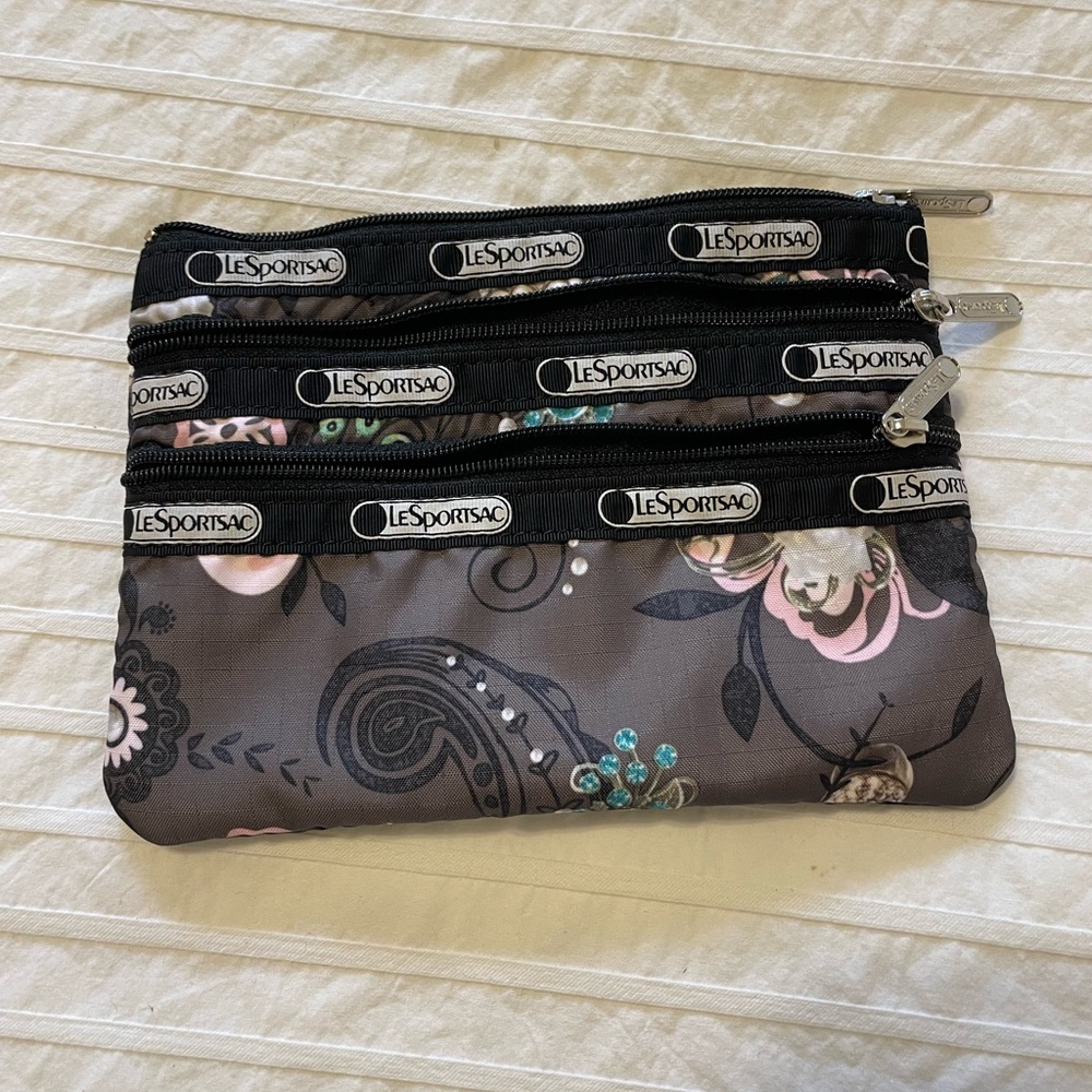 LESPORTSAC- 3-Zip Cosmetic pouch